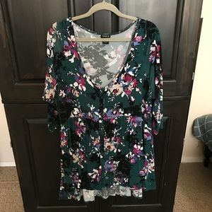 Hi-lo baby doll top 3/4 sleeve